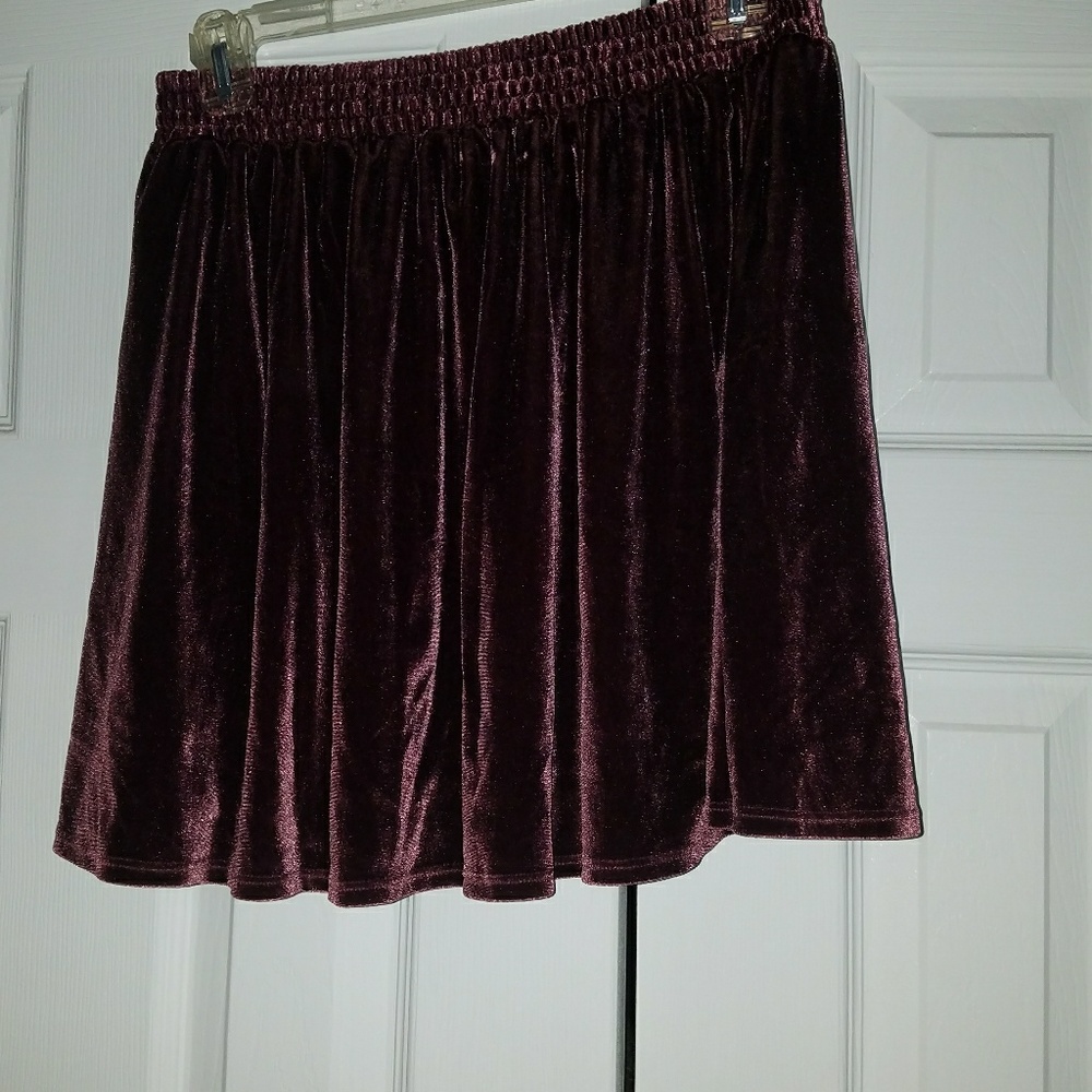 velvet skater skirt